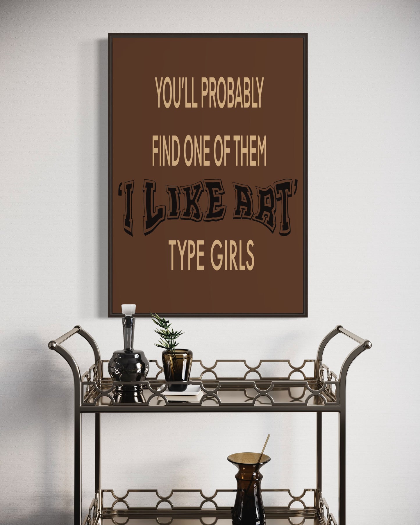 “I LIKE ART” TYPE GIRLS POSTER