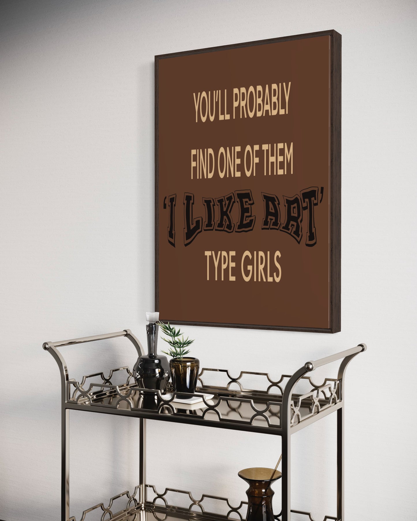 “I LIKE ART” TYPE GIRLS POSTER